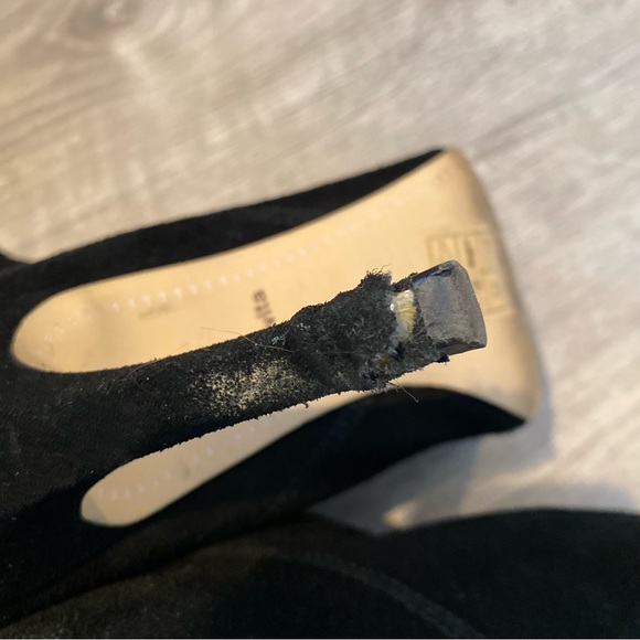 Dolce Vita Black Suede Over the Knee Boots sz 7.5 heel damage - Picture 4 of 6